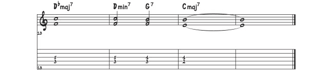 Guide Tone (Shell) Voicings EX 2.2